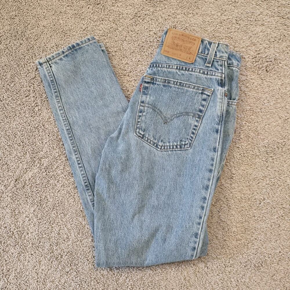 VTG Levi's 550 Jeans Women's 9 Long‎ Misses Relaxed Fit Made in USA 90s Mom